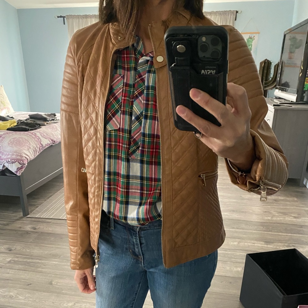 Brown Motorcycle Jacket - Picture 4 of 5